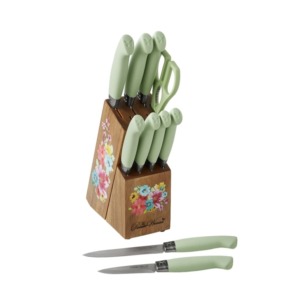 The Pioneer Woman 11 Piece Knife Set & Block BRAND NEW IN BOX!
